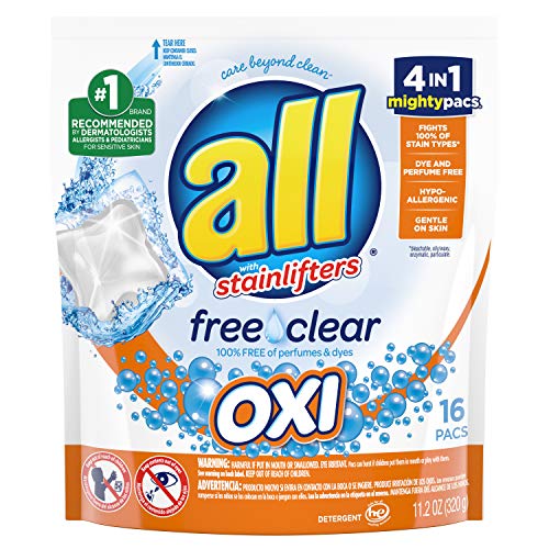 All Mighty Pacs Free Clear Laundry Detergent, 16 Count all