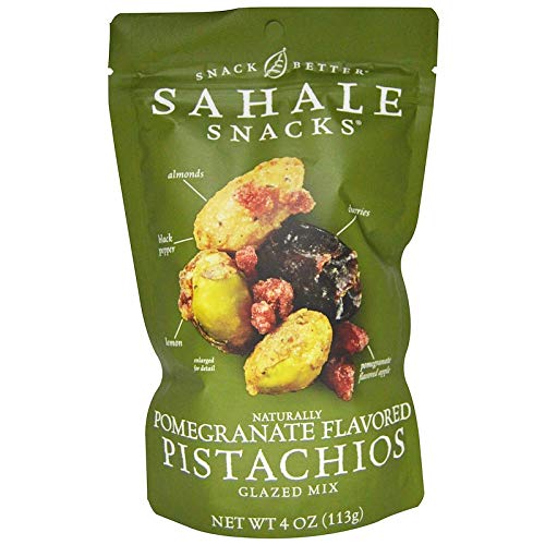 Sahale Snacks Glazed Mix Naturally Pomegranate Flavored Pistachios 4 oz (Pack of 2)