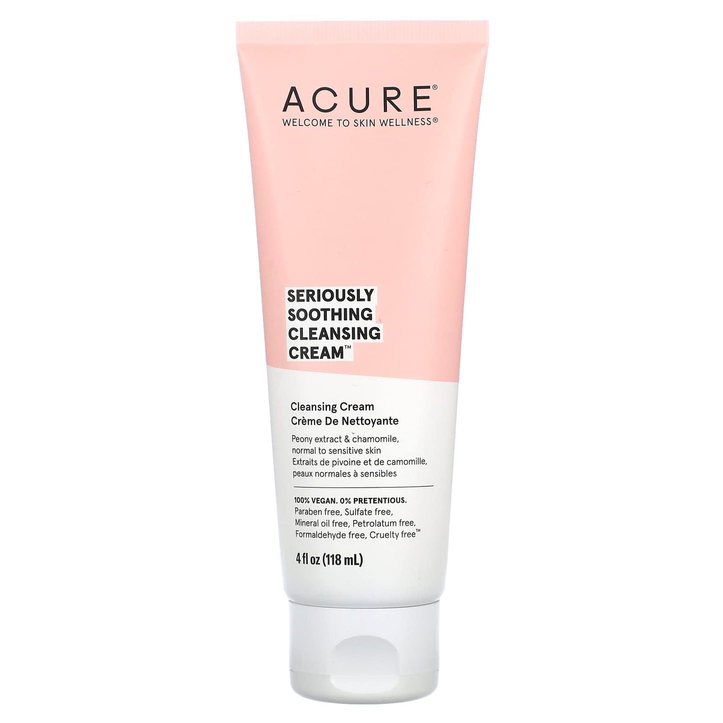 Acure Seriously Soothing Cleansing Cream 4 fl oz (Pack of 2)