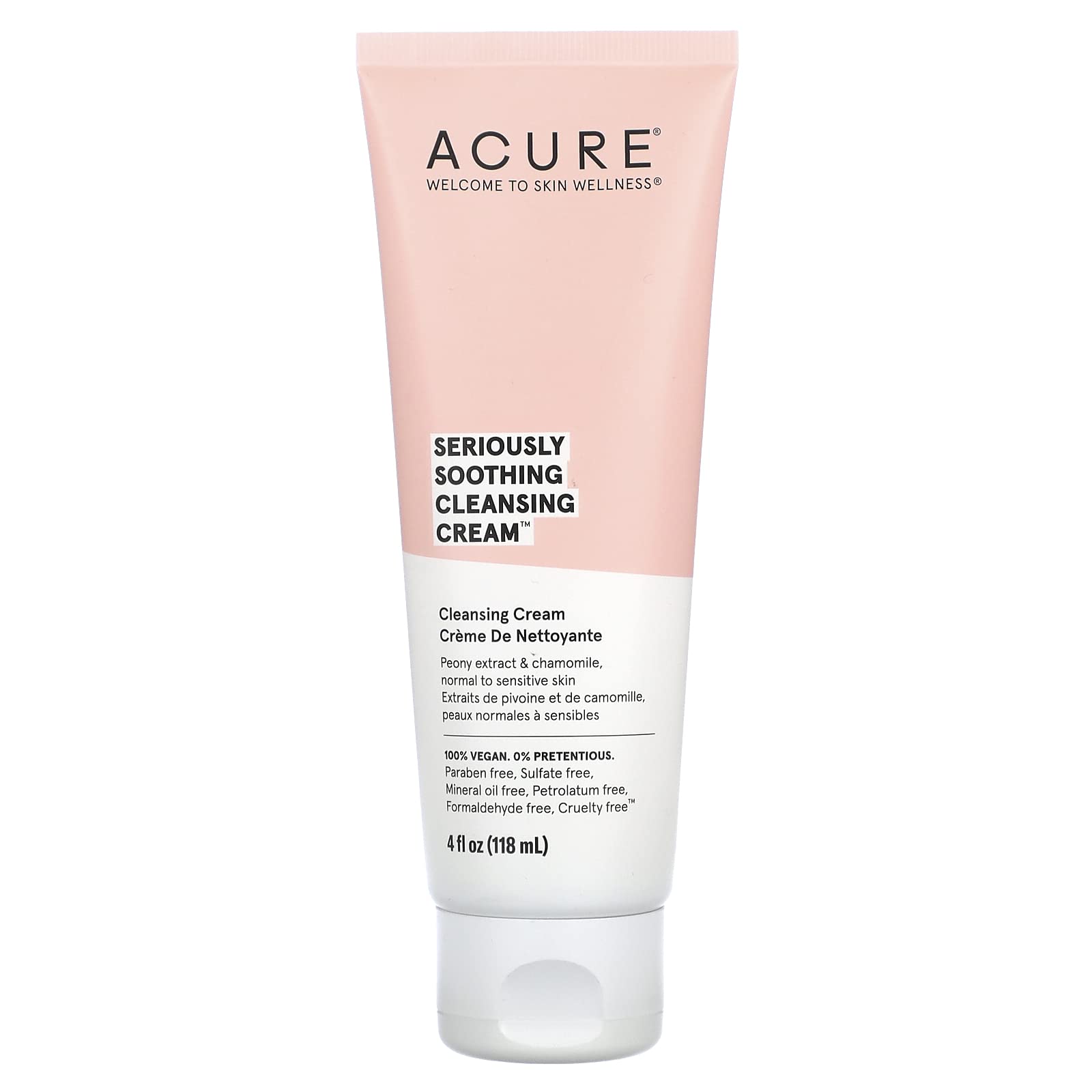 Acure Seriously Soothing Cleansing Cream 4 fl oz (Pack of 2)