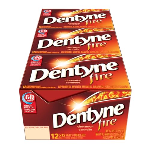 Dentyne Fire Spicy Cinnamon Sugar-Free Gum, 12 Count Dentyne
