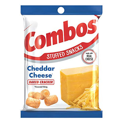 COMBOS Cheddar Cheese Cracker Baked Snacks 6.3-Ounce Bag COMBOS