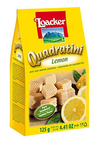 A. Loacker USA Quadratini Lemon Wafer Cookies, 4.41 oz Loacker
