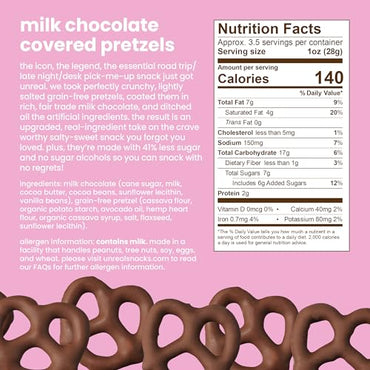 Unreal Pretzels Milk Chocolate, 3.5 oz