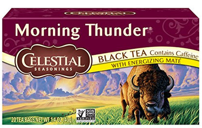 Celestial Seasonings Black Tea, Morning Thunder, 20 Count Celestial Seasonings