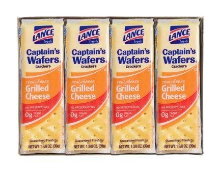 Lance Captain's Wafers Grilled Cheese Crackers, 8 Individual Packs Lance