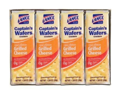 Lance Captain's Wafers Grilled Cheese Crackers, 8 Individual Packs Lance