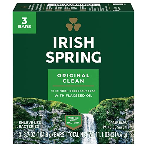 Irish Spring Original Deodorant Soap 3 Bars (Pack of 2, 6 Total) Irish Spring