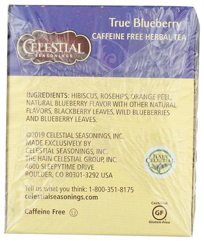 Celestial Seasonings, True Blueberry Herb Tea, 20 ct