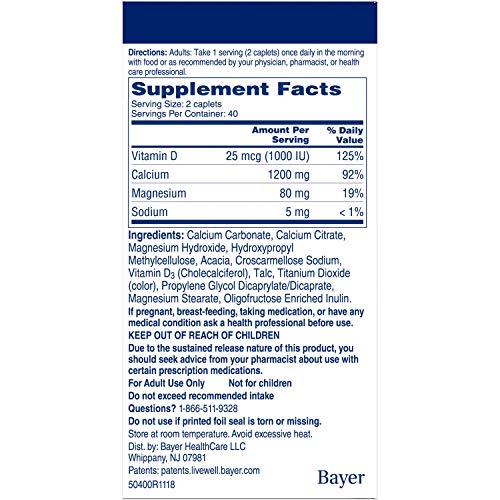 Citracal Calcium + D Slow Release 1200 Tablets 80 Tablets (Pack of 4)