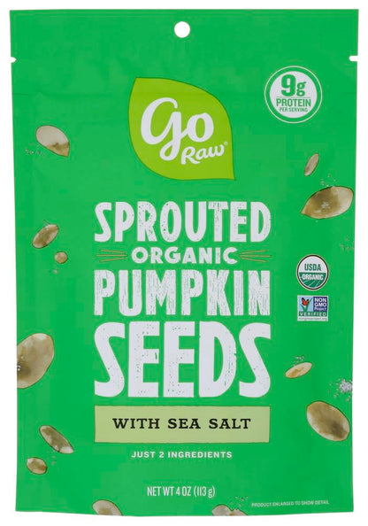Go Raw Sprouted Go Raw Sprouted Pumpkin Seeds with Sea Salt 4Oz