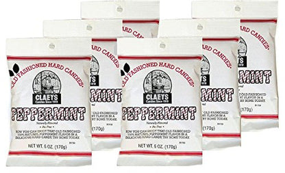 Claey's Natural Peppermint Candy, 6 oz (Pack of 6)