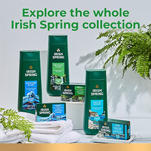 Irish Spring Mens Body Wash Active Scrub Exfoliating 20 Fl oz (Pack of 4)