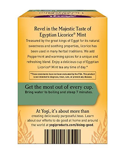 Yogi Tea Egyptian Licorice Mint 16 Count