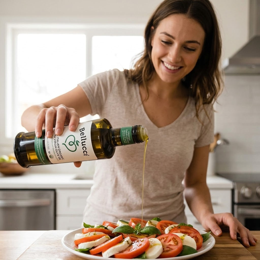 Bellucci Premium Olive Oil, Extra Virgin Organic, 16.9 fl oz Bellucci