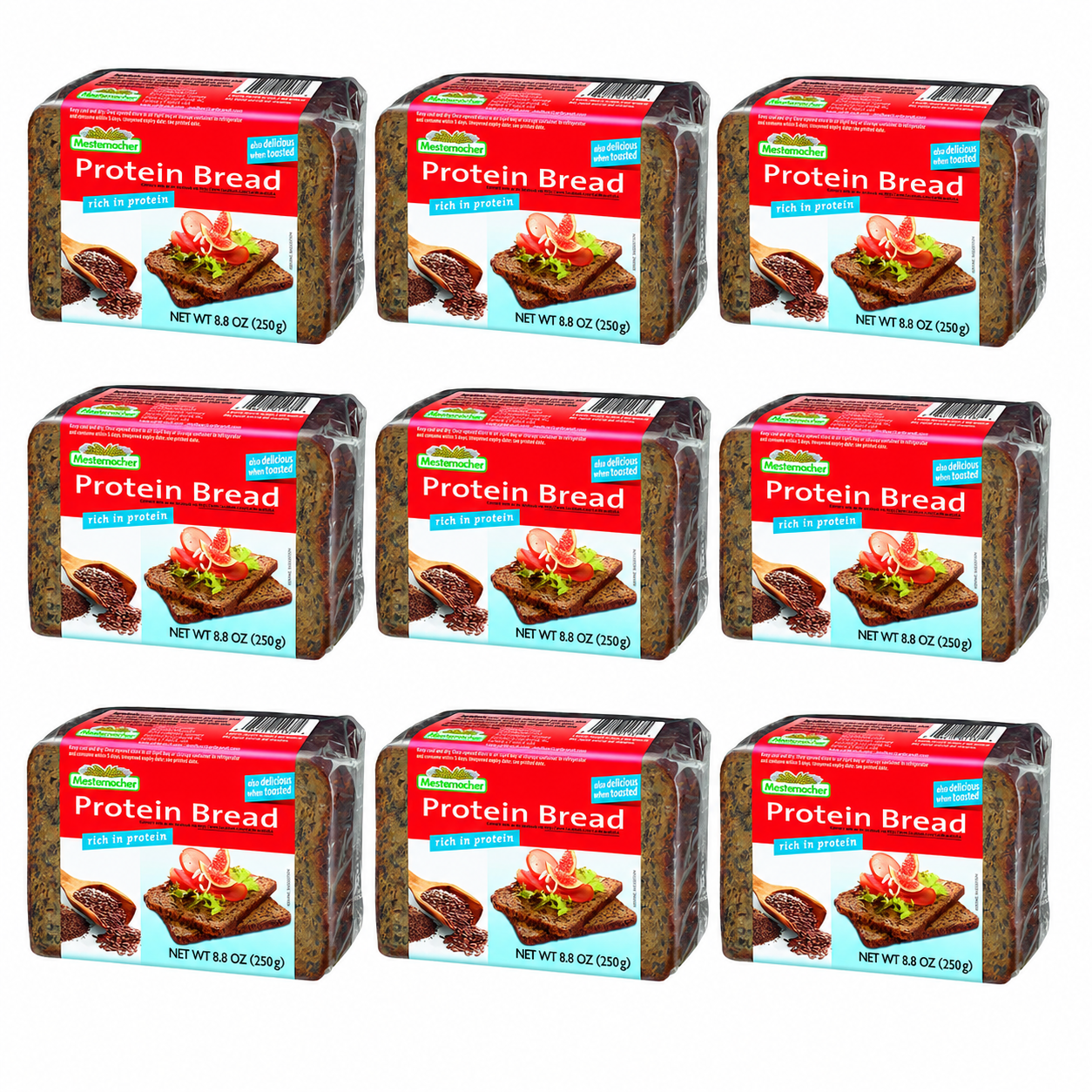 Mestemacher Protein Bread, 8.8 Ounce (Pack of 9)