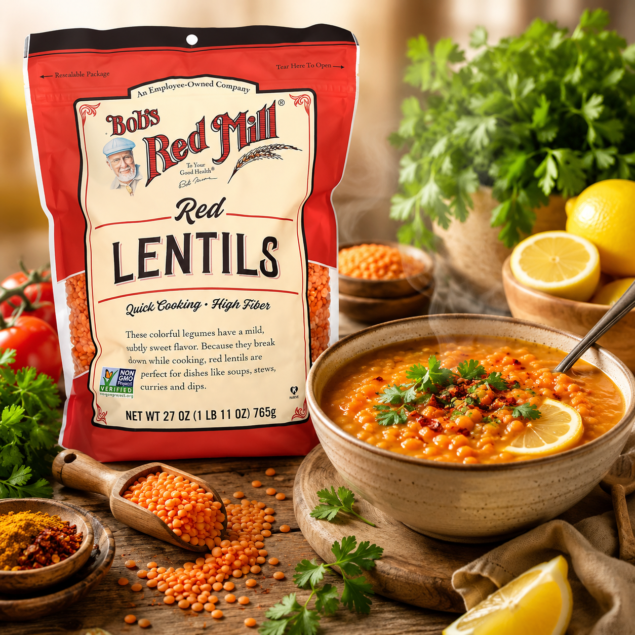 Bob's Red Mill Red Lentils, 27 oz