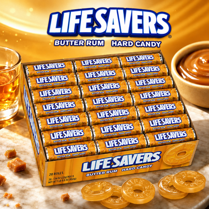 Lifesavers Butter Rum Candy, 14 Count (Pack of 20)