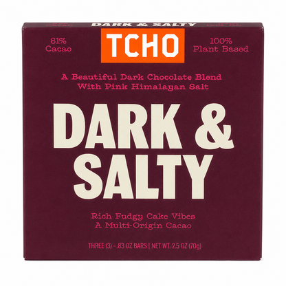 Tcho, Bar Chocolate Dark And Salty Organic, 2.5 Ounce