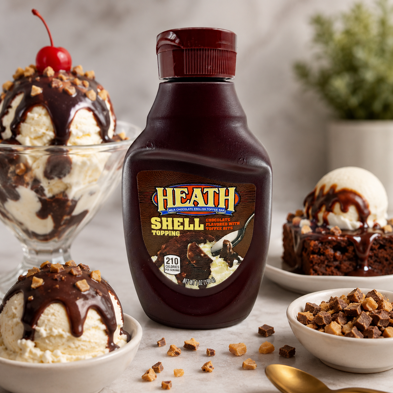 Heath Shell Topping 7 oz Bottle