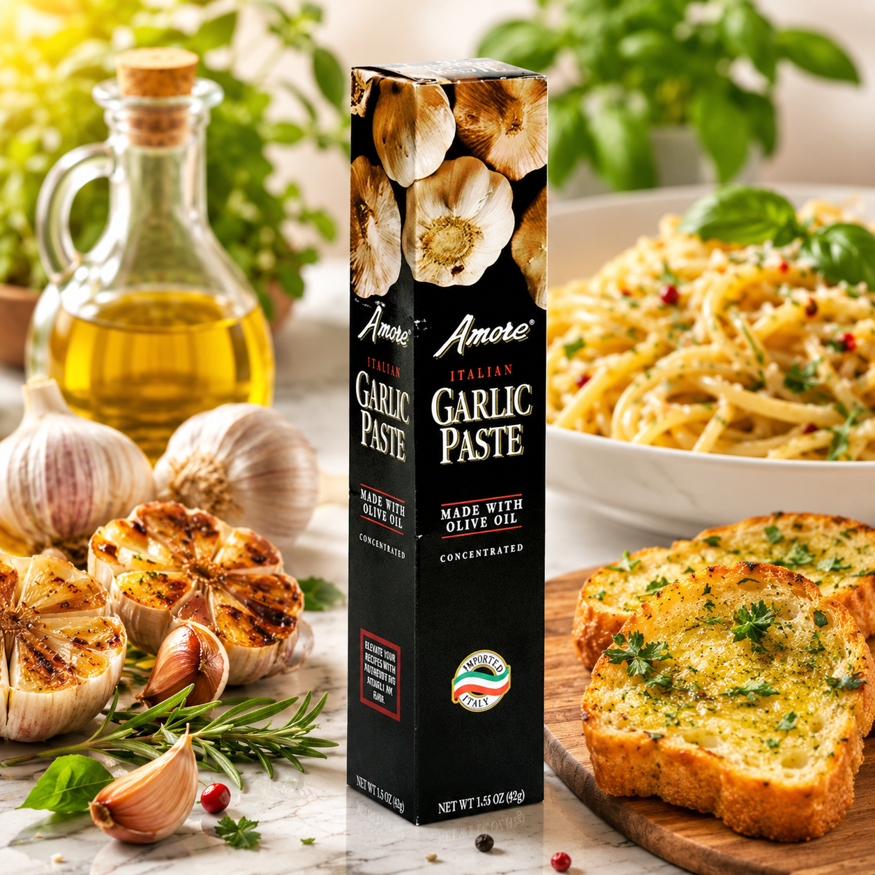 Amore Garlic Paste 3.2-oz Tubes