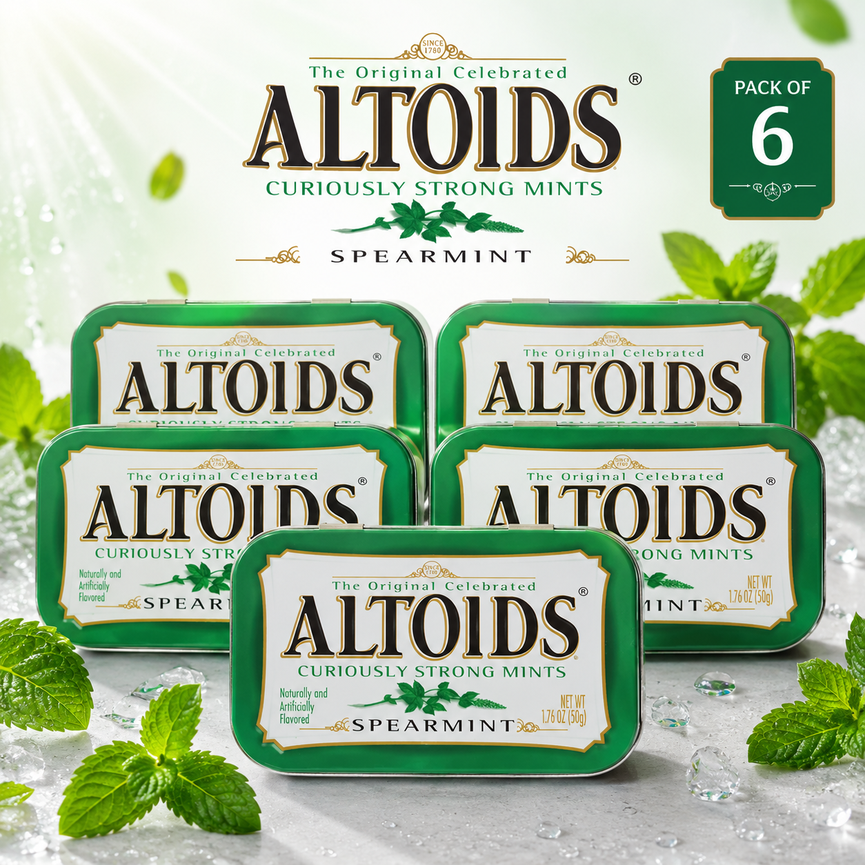 Altoids Curiously Strong Mints Spearmint 1.76 oz