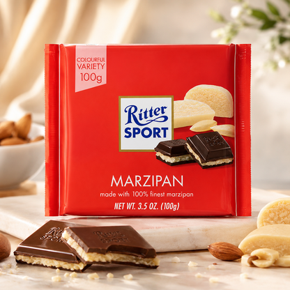 Ritter Sport Marzipan (1 Bars each 100g) from Germany