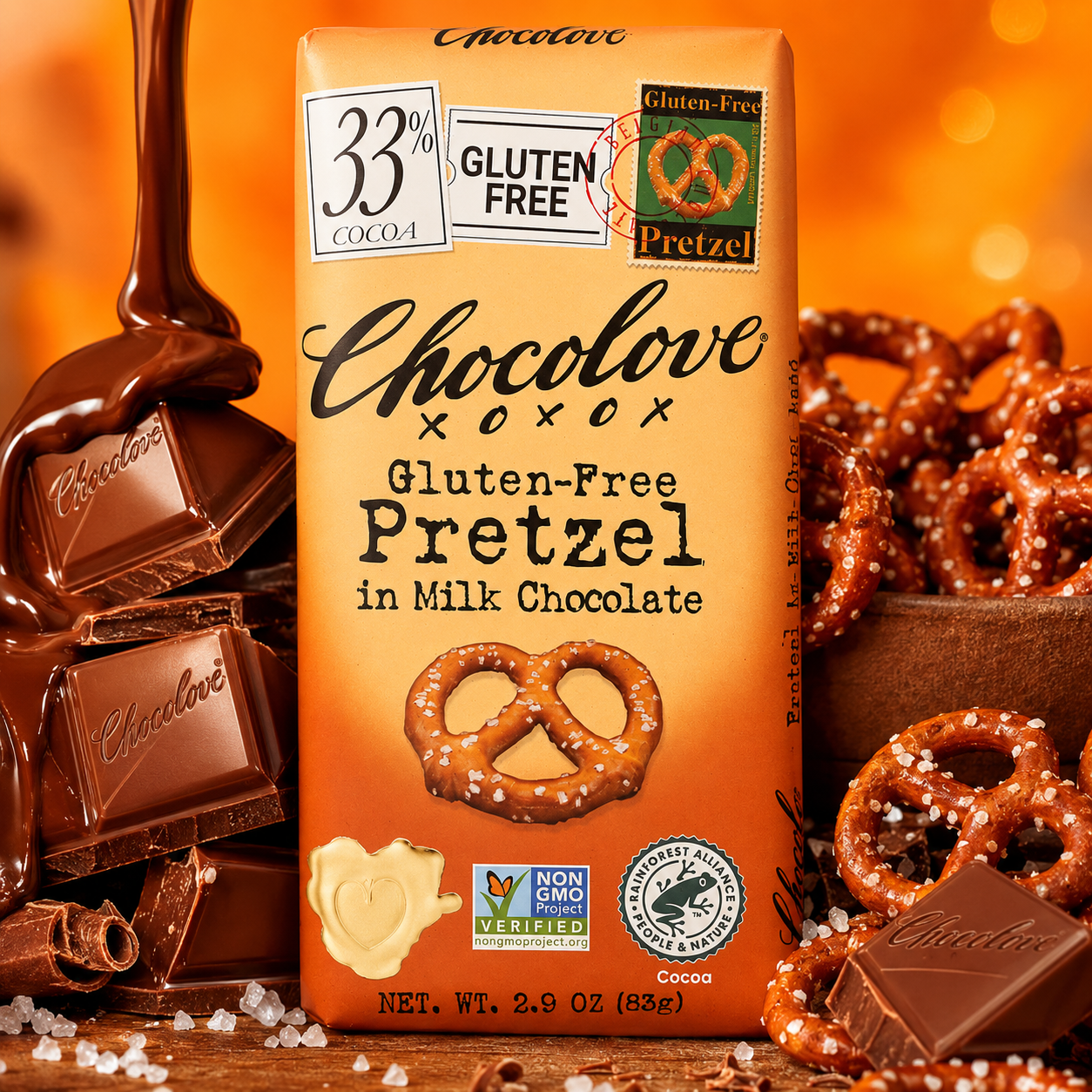 Chocolove Pretzel in Milk Chocolate Gluten-Free 2.9 oz