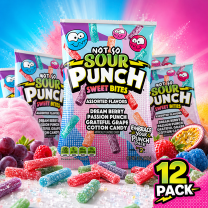 Sour Punch Sweet Bites Assorted Flavors Cotton Candy 5 oz