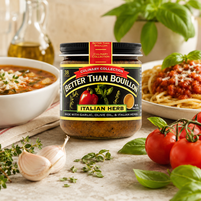 Better Than Bouillon Culinary Collection Base, Italian Herb Base, Contains 38 Servings Per Jar, 8 oz Glass Jar