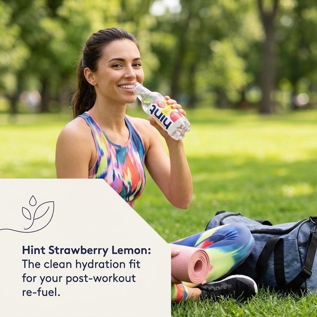 Hint Strawberry + Lemon Infused Water, 16 fl oz (Pack of 12) Hint