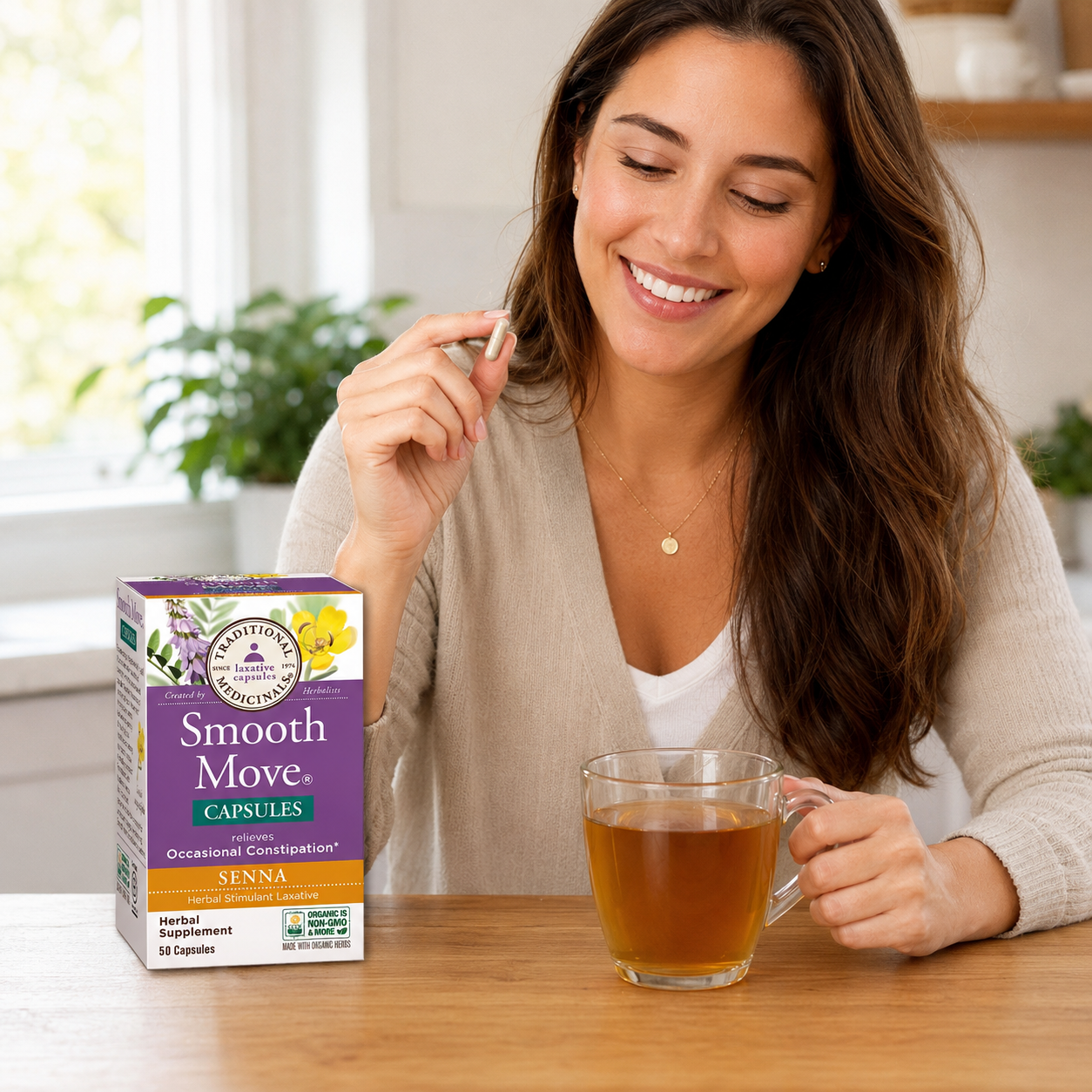 Traditional Medicinals - Smooth Move Senna, 50 Capsules