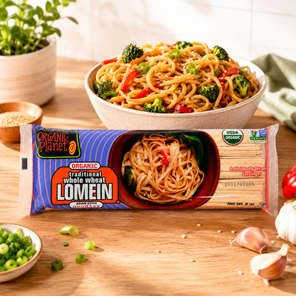 ORGANIC PLANET Whole Wheat Lo Mein Asian Stir-Fry Noodles 8 oz
