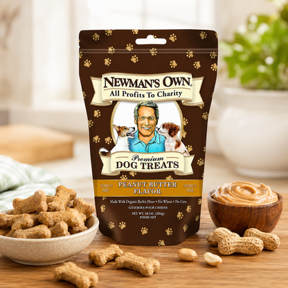 Newman's Own Dog Biscuits Peanut Butter Formula Medium Size 10 oz