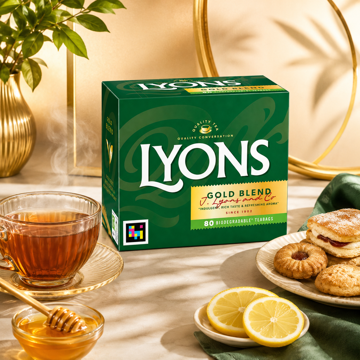 Lyons Gold Tea 80 Tea Bags Fast Brew