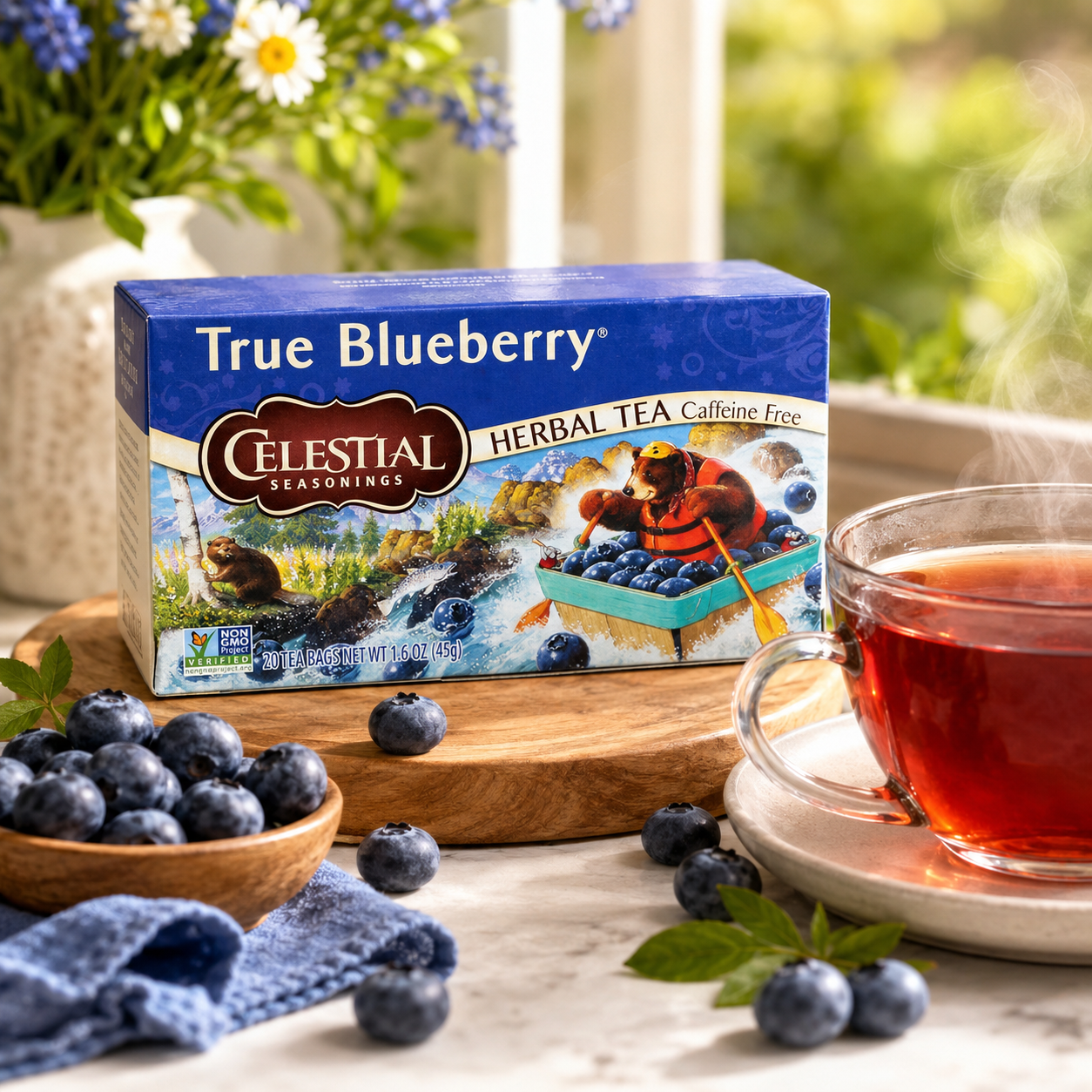 Celestial Seasonings, True Blueberry Herb Tea, 20 ct