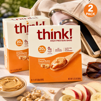 thinkThin Protein Bars Creamy Peanut Butter 2.1 oz 10 Bars