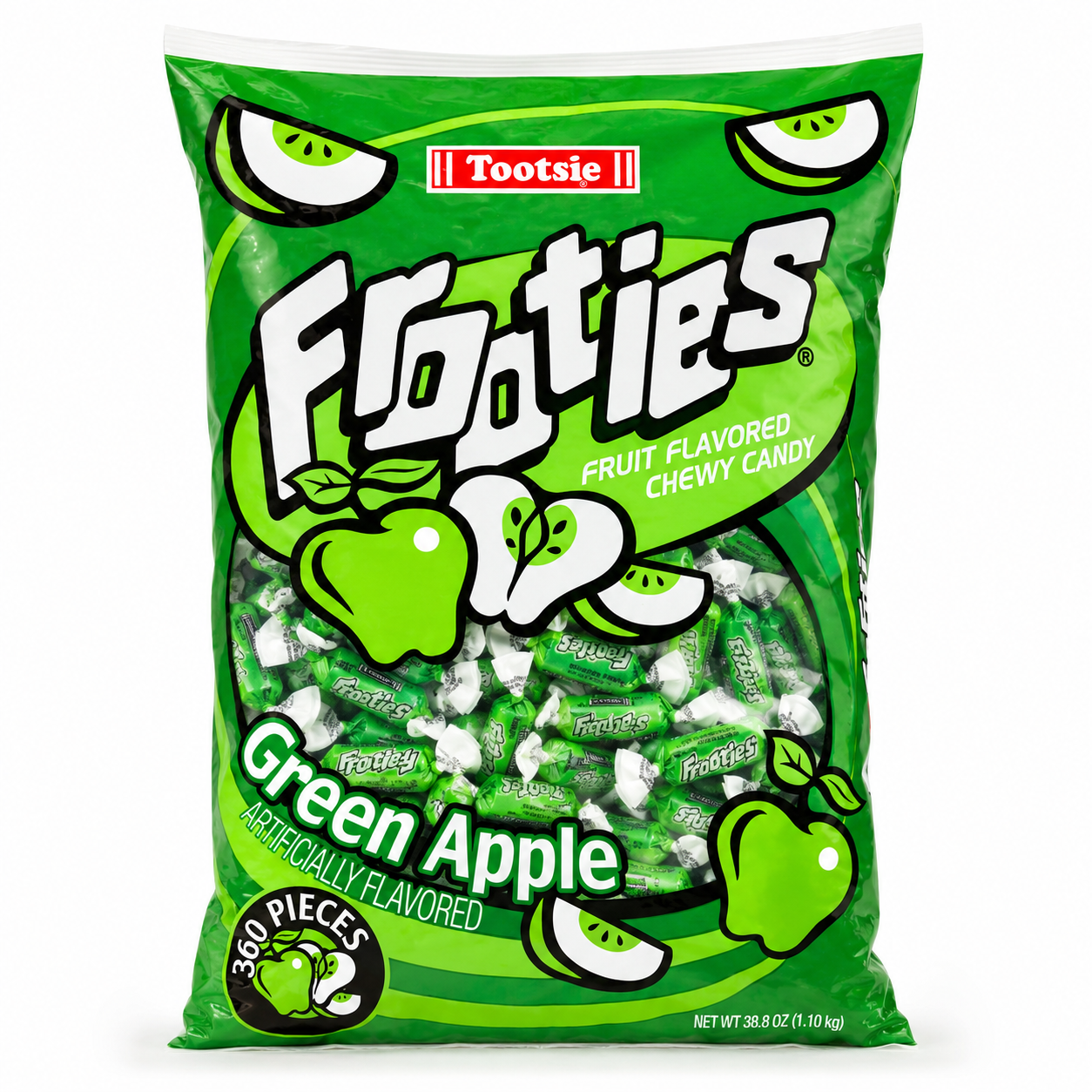 Tootsie Rolls Frooties Green Apple Candy Chewy Fruit Flavored Treats