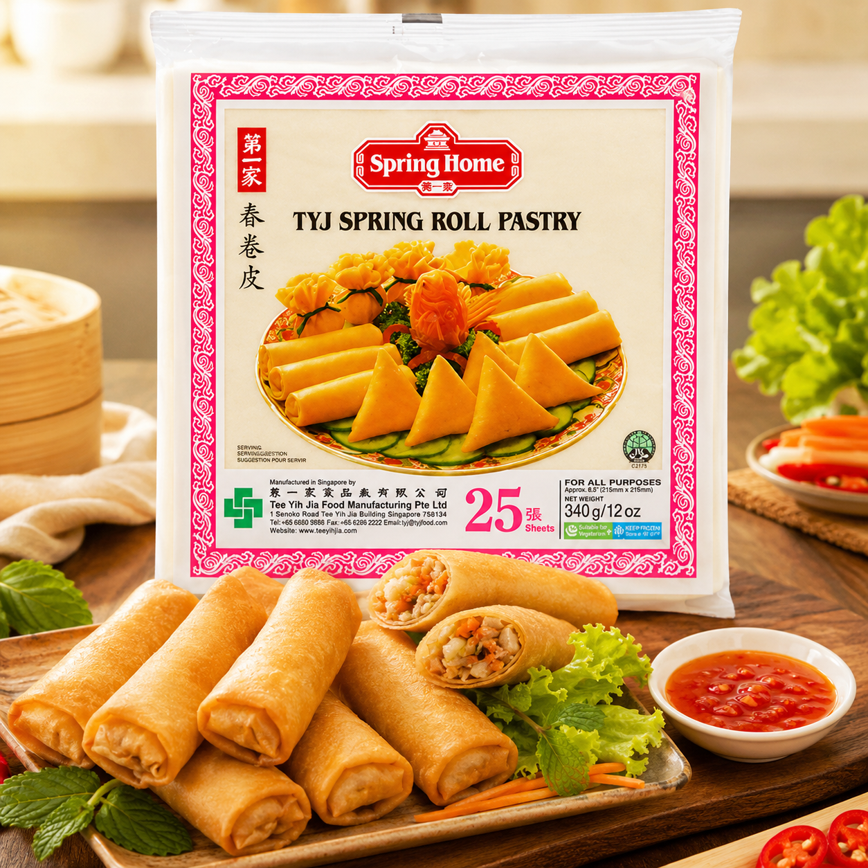 Spring Home, TYJ Spring Roll Pastry, 340 grams