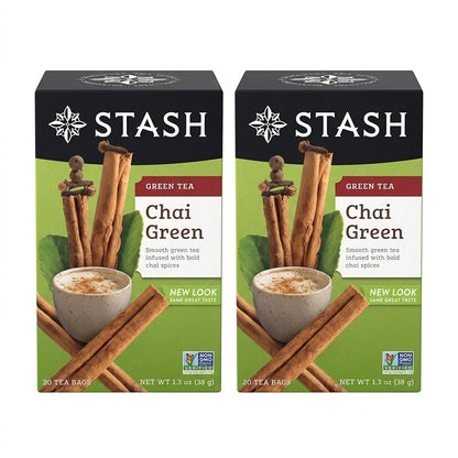 Stash Tea Chai Green Tea, 20 Count (Pack of 2) Stash Tea