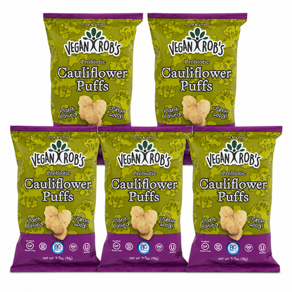 Vegan Rob's Plant Based Probiotic Cauliflower Puffs Gluten Free Kosher 3.5 oz