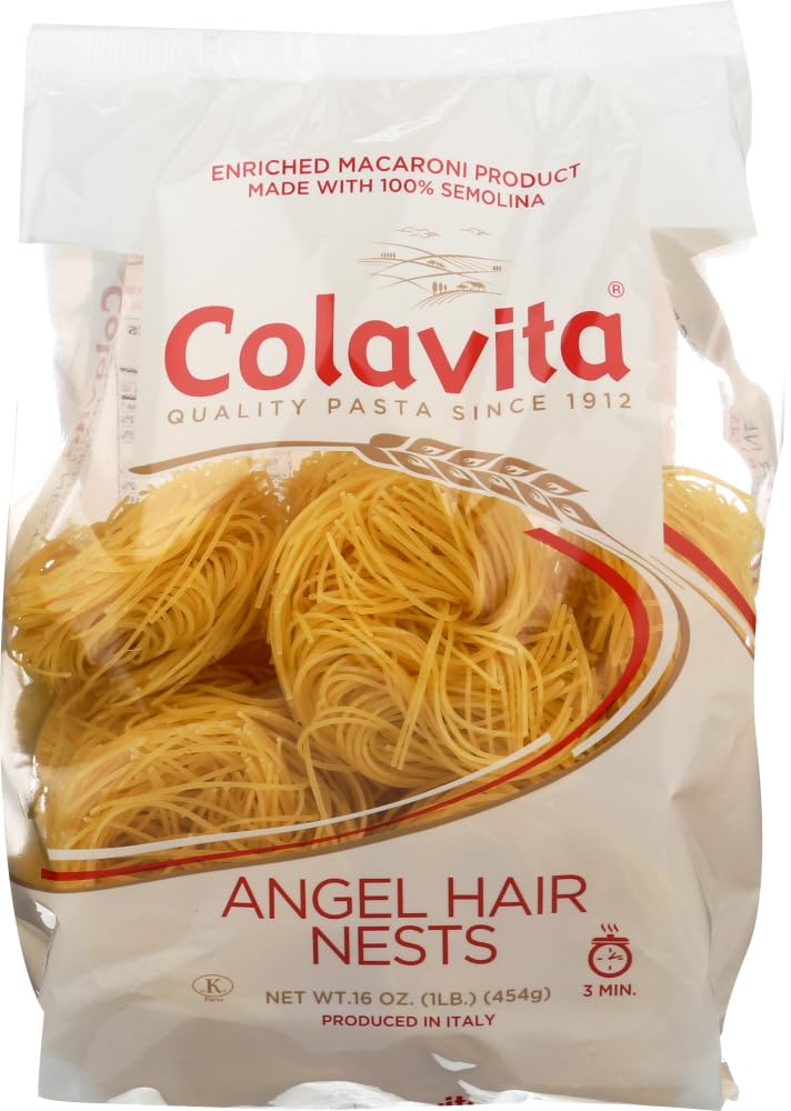 Colavita Pasta Nest Angel Hair 16 oz (Pack of 2) Colavita