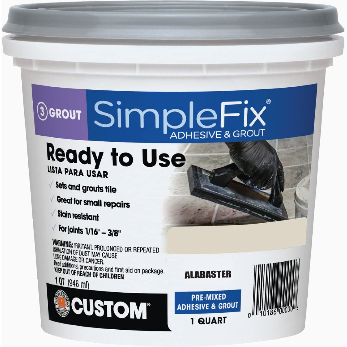 Custom Building Products SimpleFix Indoor Alabaster Grout 1 qt. Custom Building Products