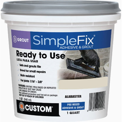 Custom Building Products SimpleFix Indoor Alabaster Grout 1 qt. Custom Building Products