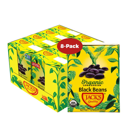 Jack's Organic Jack's Organic Black Beans . Packed with Protein 13.4 oz (Pack of 8)