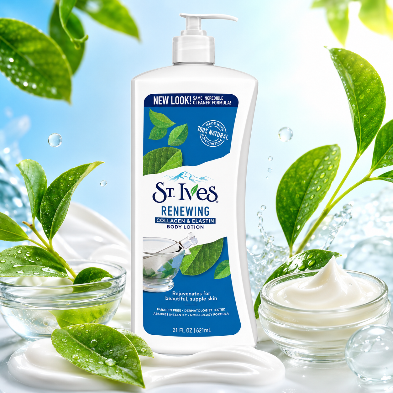 St. Ives Skin Renewing Body Lotion Collagen Elastin 21 oz (Pack of 3)
