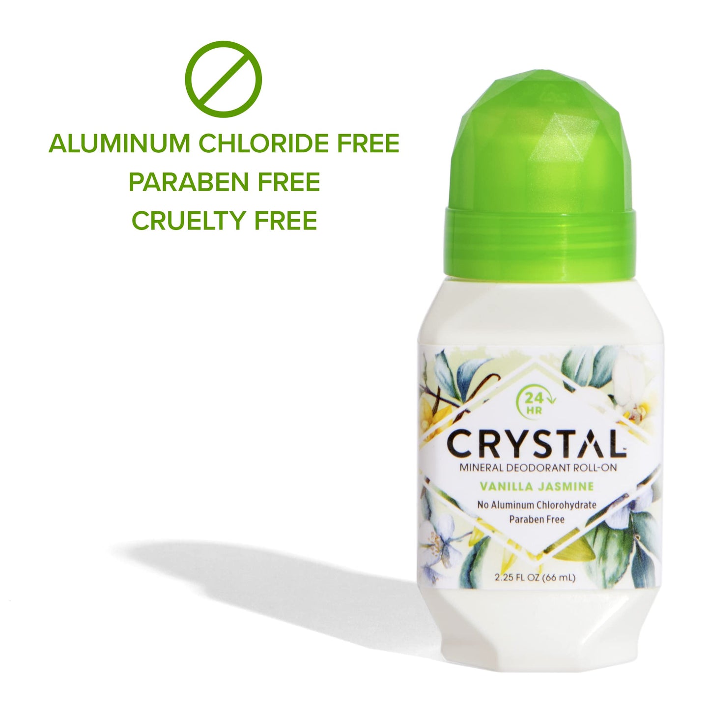 Crystal Mineral Deodorant Roll On Vanilla Jasmine 2.25 fl oz