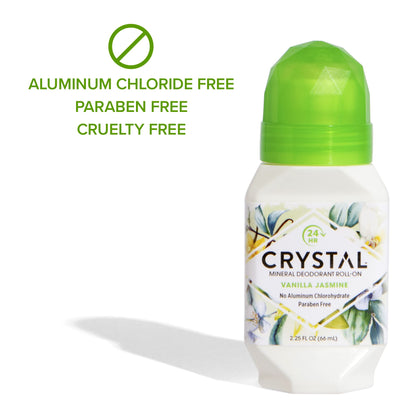 Crystal Mineral Deodorant Roll On Vanilla Jasmine 2.25 fl oz