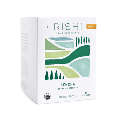 Rishi Tea & Botanicals Sencha Organic Green Tea, 15 sachets (Pack of 2) Rishi Tea & Botanicals