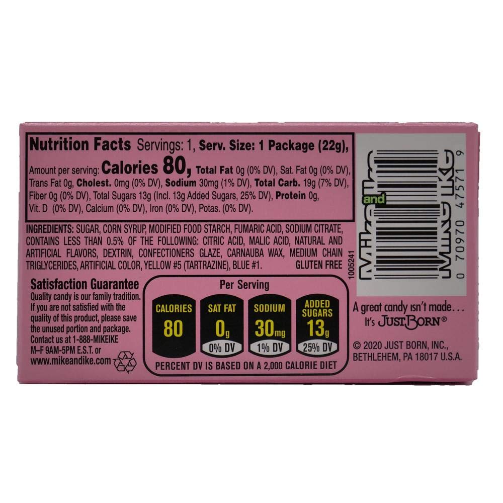 Mike and Ike Sour Watermelon Chewy Candies 0.78 oz. Box